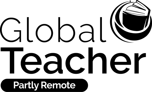 Global Teacher Partly Remote Logo Top Right Black