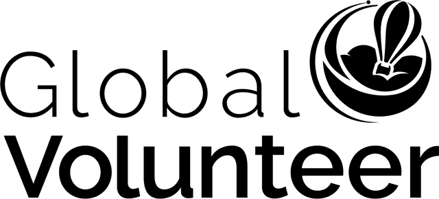 Global Volunteer Logo Top Right Black