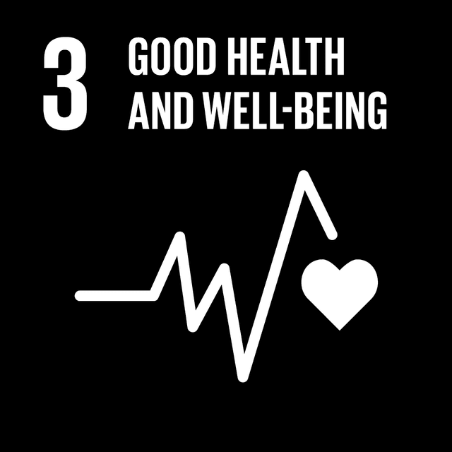 SDGs 3 Good Health and Well-being Black