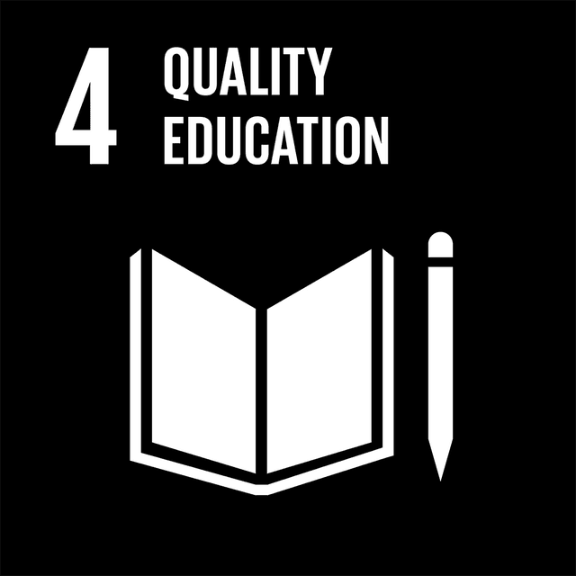 SDGs 4 Quality Education Black