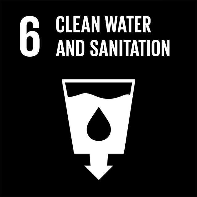 SDGs 6 Clean Water and Sanitation Black