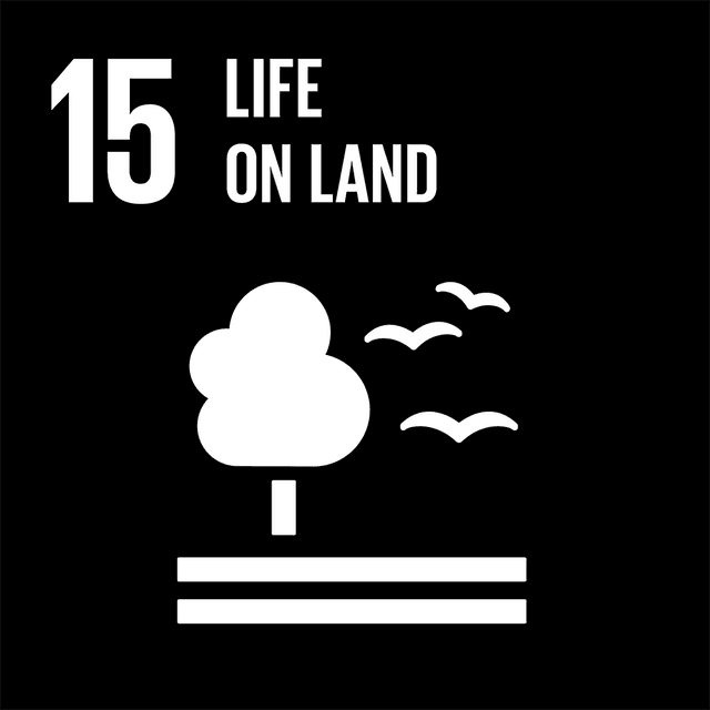SDGs 15 Life on Land Black
