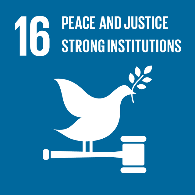SDGs 16 Peace Justice and Strong Institutions Color